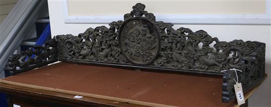 A Chinese hardwood carving W.117cm